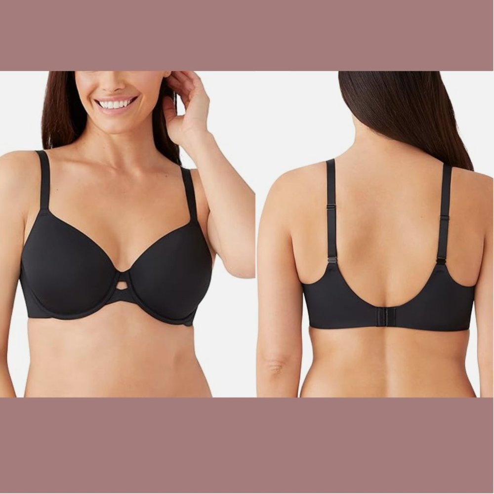 NWT $72 Wacoal [ 42DDD ]‎ Superbly Smooth Underwire Bra Black
